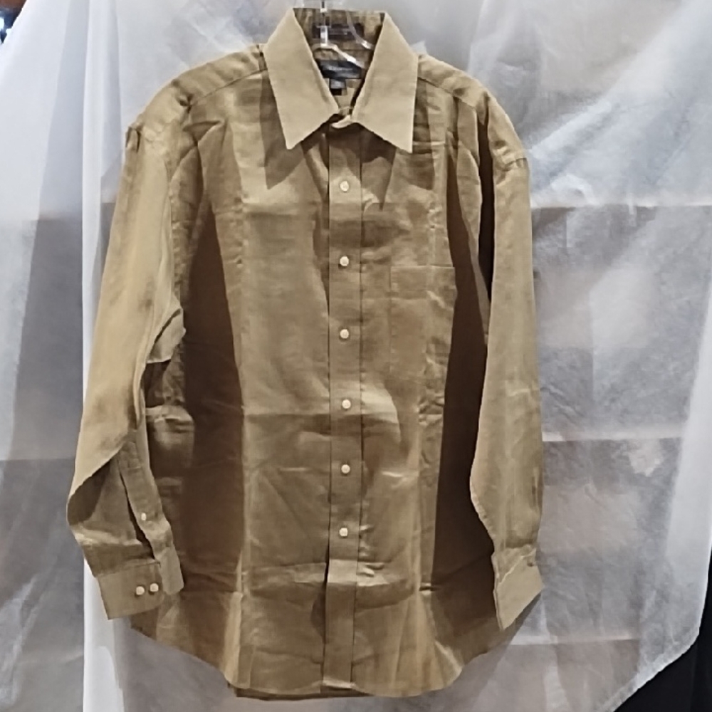 Croft & Barrow Men's Brown Casual Button-Down Shirt